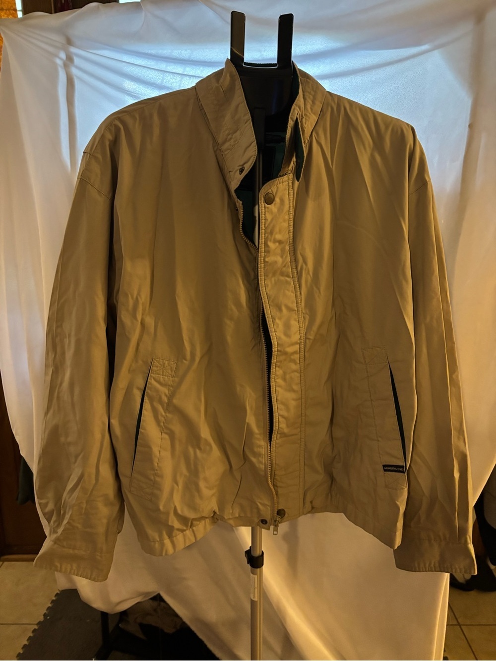 Members Only Tan Bomber Jacket